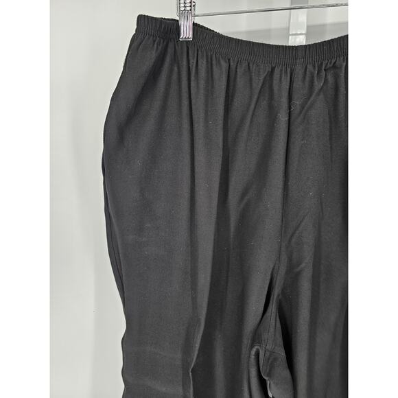 Key Lime Pie Black Polyester Abstract High-Rise Pull-On Trouser Size 1X - Picture 2 of 4